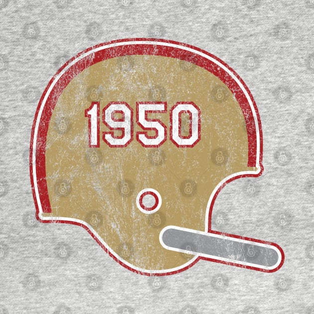 San Francisco 49ers Year Founded Vintage Helmet by Rad Love